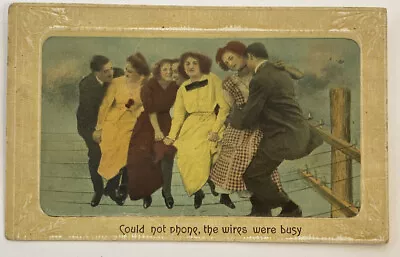 Vintage Humor Postcard Men Flirting With Women • $4.99