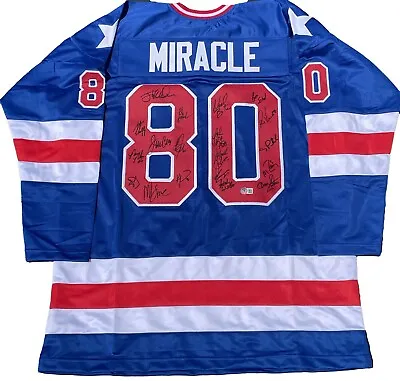 1980 Us Olympic Hockey Team Signed Jersey Bas Wp13854 Miracle On Ice X19 • $799.95