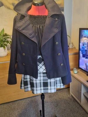 £4.99 • Buy Women's Girls 14 Black And White Check Skirt Tartan, Mini Skirt Retro RaRa Style