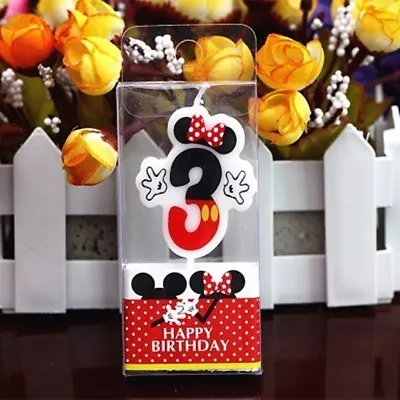 Minnie Mouse Third Birthday Candle / Keepsake Topper  1-1/2 X1-1/2  USA Seller • $4.95