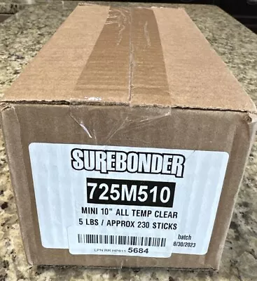 Surebonder 725M510 Approx 230 Sticks Mini 10” All Temp Clear Glue Sticks New • $39.99