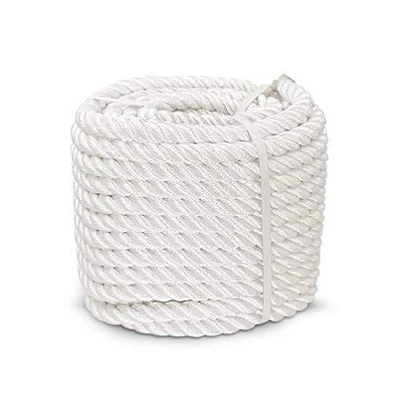 $56.95 • Buy 1/2 5/8 3/4 7/8 Inch Nylon Twisted Rope - White Pull Rope Cord (1/2 Inch X 10