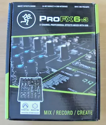 Mackie PROFX6V3 6 Channel Professional Effects Compact Mixer USB Open Box • $159.95