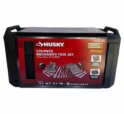 Husky Mechanics Multi Tool Set W/Connect Trays Metric SAE (270-Piece) QUICK SHIP • $138.99