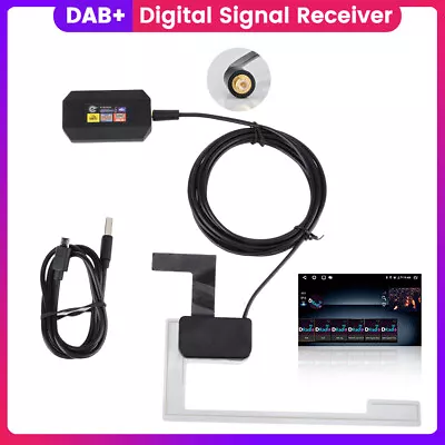 For Android Car Stereo Digital DAB+ Adapter Tuner Radio Box USB Receiver Antenna • £39.99