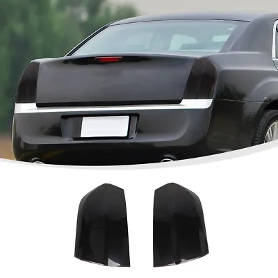 Smoked Black Tail Light Lamp Guard Cover Trim Bezels For Chrysler 300 2011-2014 • $64.89