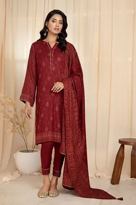 Lakhany 3 Piece Unstitched Printed Cashmi Vool Vol 01 Suit CVC-1005-A • £29.99