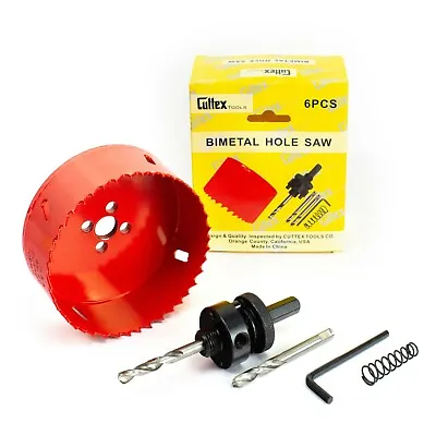 5-1/2 (140mm)Cuttex Tools  Bi-Metal Hole Saw Kit6 PCS Set %8 CoMAX 40mm Depth • $18.95