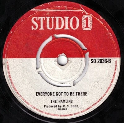 Minstrels People Get Ready Hamlins Everyone Got To Be There - Studio One Listen • £349.99