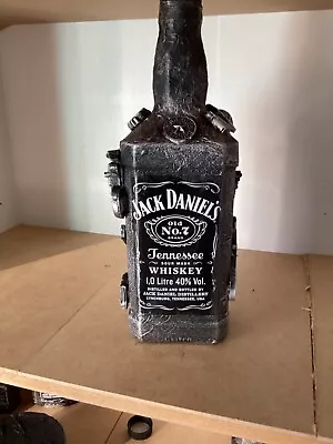 Steampunk  Decorated  Mixed Media  Jack Daniels  One Litre Empty Bottle No 3 • $25.26