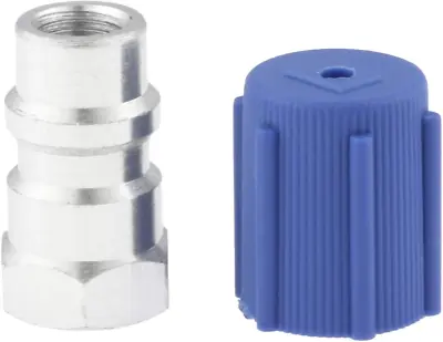 R-12 To R-134a Retrofit Valve 7/16 Low Side Port Adapter With Blue Dust AC Cap  • $8.79