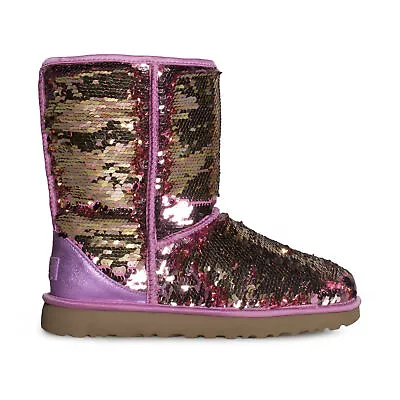 Ugg Classic Short Sequin Pink Fashion Sparkle Women's Boots Size Us 5/uk 3 New • $104.99