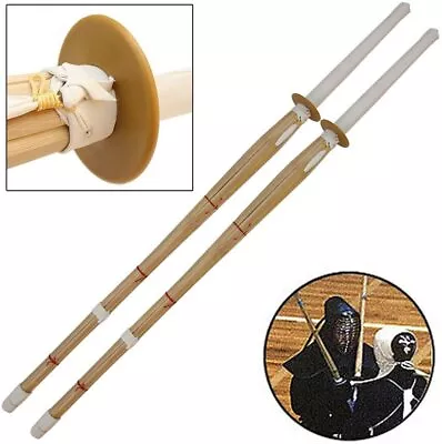 $40.99 • Buy Set Of 2 Japanese Kendo Shinai Bamboo Practice Training Katana Samurai Sword New