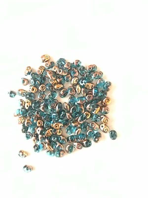 $6.70 • Buy Czech Pressed Glass SuperDuo Twin Hole 2.5x5mm Beads, 20 Grams - Choose Color