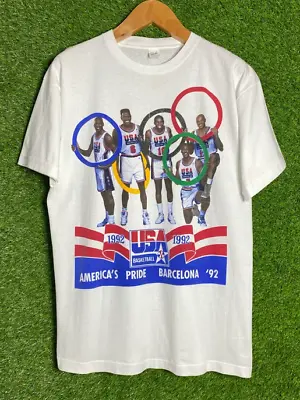 Best Price-Vintage 1992 USA Olympic Basketball Dream Team Tee Shirt S-5XL • $21.99