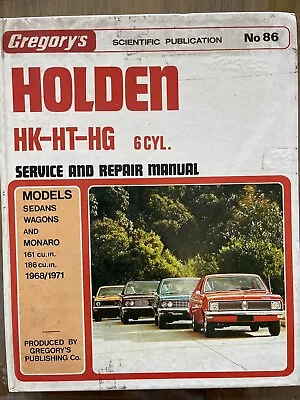 $30.50 • Buy Holden Monaro Hk-ht-hg 6 Cyl 1968/1971 Service And Repair Manual Gregory's . 58