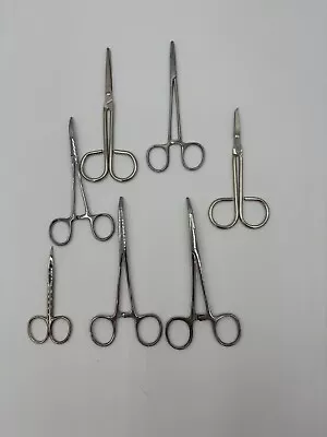 Lot Of 7 Vintage Surgical Instruments Scissors Doctors Veterinarian Dentist • $10