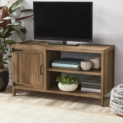 Mainstays Farmhouse TV Stand For TVs Up To 50  Rustic Weathered Oak • $100