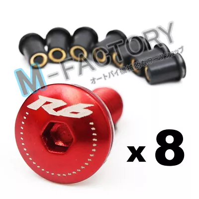 New R6 Red Windscreen Fairing Bolts Kit For Yamaha YZF R6 01-12 13 • $15.19