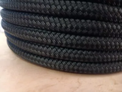 1/2   X 200 Ft. Double Braid-Yacht Braid Polyester Rope. US Made Black  • $130