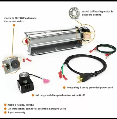 GFK4 Fireplace Blower Fan Kit For Heatilator Fireplaces • $79.99