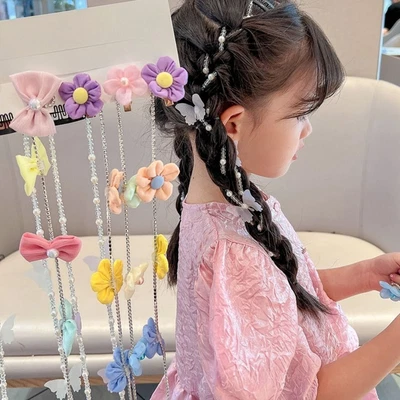 £5.66 • Buy Flower Hair Accessories Hair Chain Braided Hair Chain Hair Band Pearl Headband
