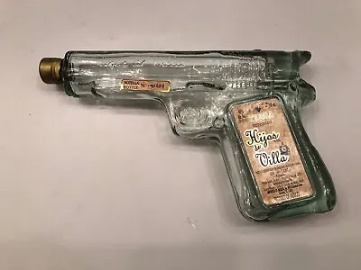 Vintage Hijos De Ville Tequila Pistol Shaped Glass Bottle - Empty • $10