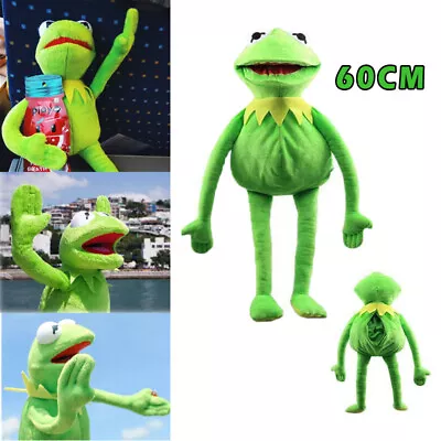 23 Inch Kermit The Frog Hand Puppet Soft Toy Plush Doll Kids Birthday Gift AU • $26.93