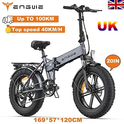 ENGWE EP-2 PRO Folding Electric Mountain Bike 48V13AH 100KM MTB Bicycle Grey UK • £879