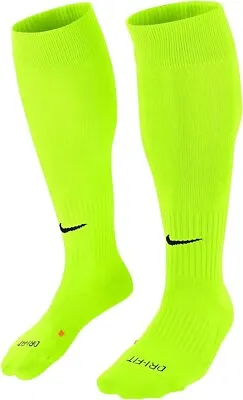 NWT M Men's 6-8 Women's 6-10 Yellow Nike Volt Knee-High Soccer Socks SX5728-702 • $9.99