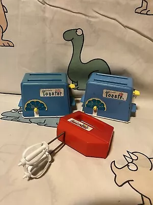 Vntg Chilton Kiddy Matic Toy Appliances Toaster Mixer Lot Set 3 Kitchen Pretend • $14.95