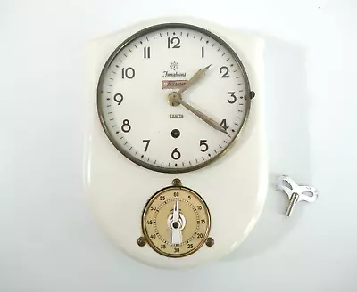 Vintage Kitchen Clock With Timer Junghans Mid Century Modern 1950s Working • $119
