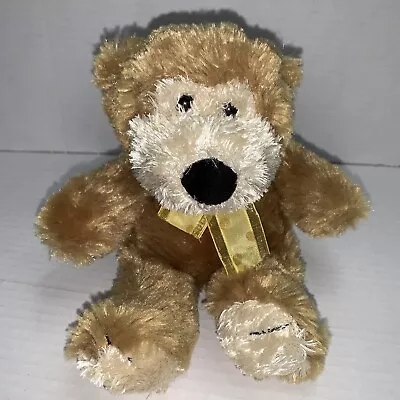 Melissa & Doug Baby Ferguson Teddy Bear W/ Bow 8  Plush Golden Brown • $17.99