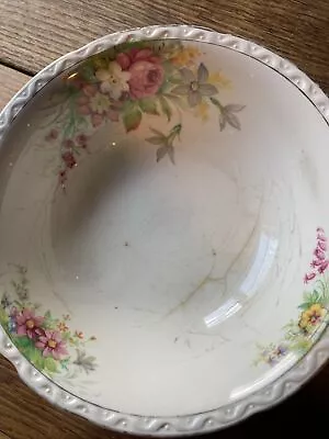 Vintage Floral China Bowl Falcon Ware • £5