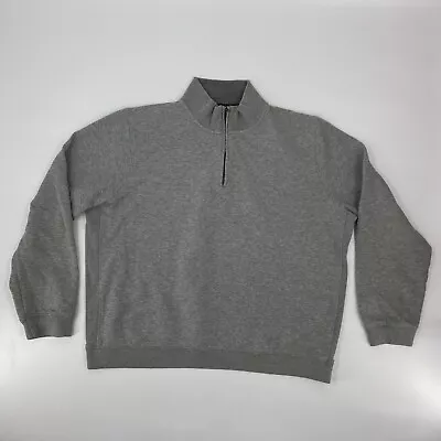 Camp David Sweater Mens XL Gray Quarter Zip Pullover Sweatshirt • $3.49