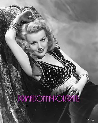 DOLORES MORAN 8X10 Lab Photo B&W 1940s Sexy Fringe Style Top Glamour Portrait • $14.99