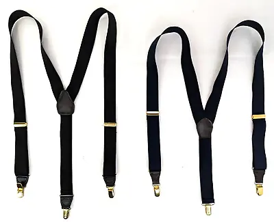 PELICAN USA LOT X 2 = Y-Back Suspender Clip Adjustable Stretch Gold Black Blue • $28.77