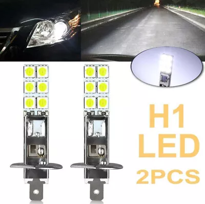2x Super Bright H1 LED Headlight Kit High Low Beam Fog Driving Bulbs 6500K White • $6.89
