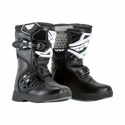 Fly Racing Junior Kids Childrens Maverik Motocross MX Quad Bike Boots - Black • $101.89