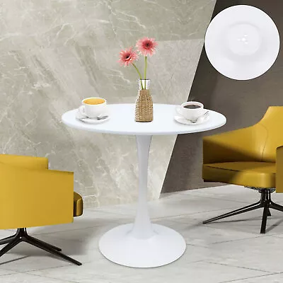 31.5  Mid-Century White Round Top Dining Table - Modern Tulip Dining Room Table • $115.90