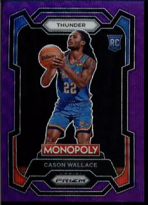 2023-24 Prizm Monopoly Purple #63 Cason Wallace Rc Rookie Oklahoma City Thunder • $3.99