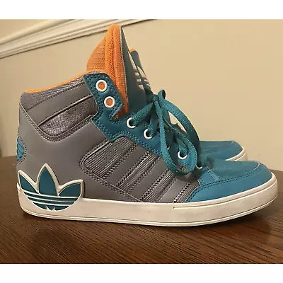 Adidas Shoes Mens Size 6.5  OrthoLite High Top Miami Dolphin Color 2013 Sneakers • $27.98