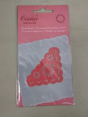 Marianne Design ORNARE VELLUM EMBROIDERY PRICKING EMBOSS STENCIL CORNER PR0572 • £4.95