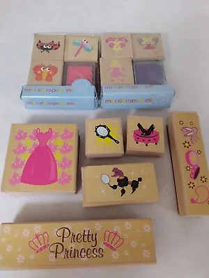 £6.50 • Buy Bundle Of Mixed Wooden Rubber Stamps ~ Girly, Princess, Angel, Butterfly ~ 12