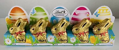 Lindt GOLD BUNNY Milk Chocolate 5 Pack - Easter Gift - Ex 08/24 - Free P&P ! • £7.99