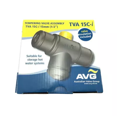 AVG TVA15C-i 15mm 1/2  Standard Tempering Mixing Valve With Insulation Exp Post • $89