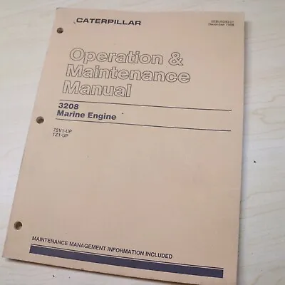 $35 • Buy CAT Caterpillar 3208 Diesel Marine Engine Operator Operation Manual Owner Guide