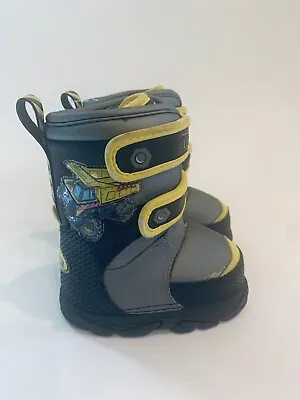 Tonka Truck Boys Toddler Kids Winter Snow Boots Gray Yellow Black Size 5 • $14.99