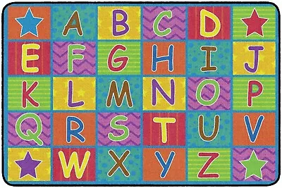 Flagship Carpets Cheerful Alphabet Educational Multicolor Rug 4' X 6' Rectangle • $120