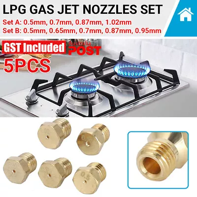 5pcs LPG Gas Jet Set Burner Gas Hob LPG Conversion Kit Nozzles Propane Injector • $6.26